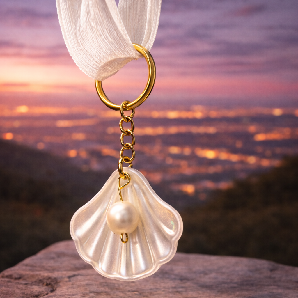 İstiridye İnci Anahtarlık