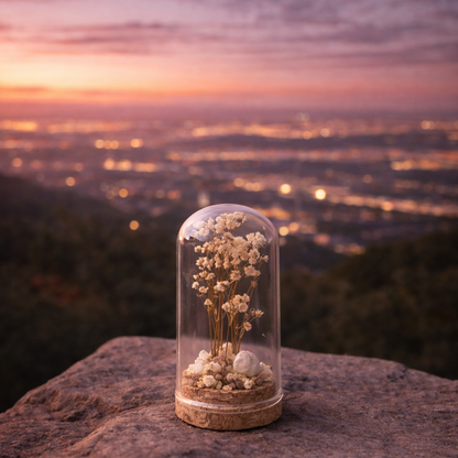 Zamansız Aşk – Kuru Çiçek Cam Fanus
